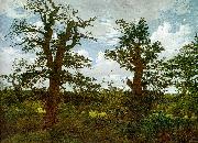 Caspar David Friedrich Landscape with Oak Trees and a Hunter China oil painting reproduction